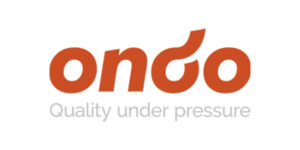 logo firmy ONDO - napis w kolorze pomarańczowym