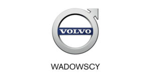 logo firmy Volvo okrąg ze strzałką skierowaną na godz. trzynastą, w środku okręgu poziomy napis VOLVO
