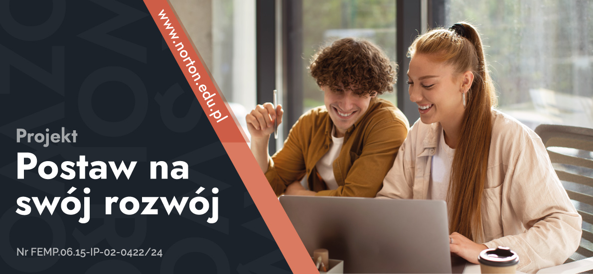 Zdjęcie przedstawia dwie osoby współpracujące przy laptopie.